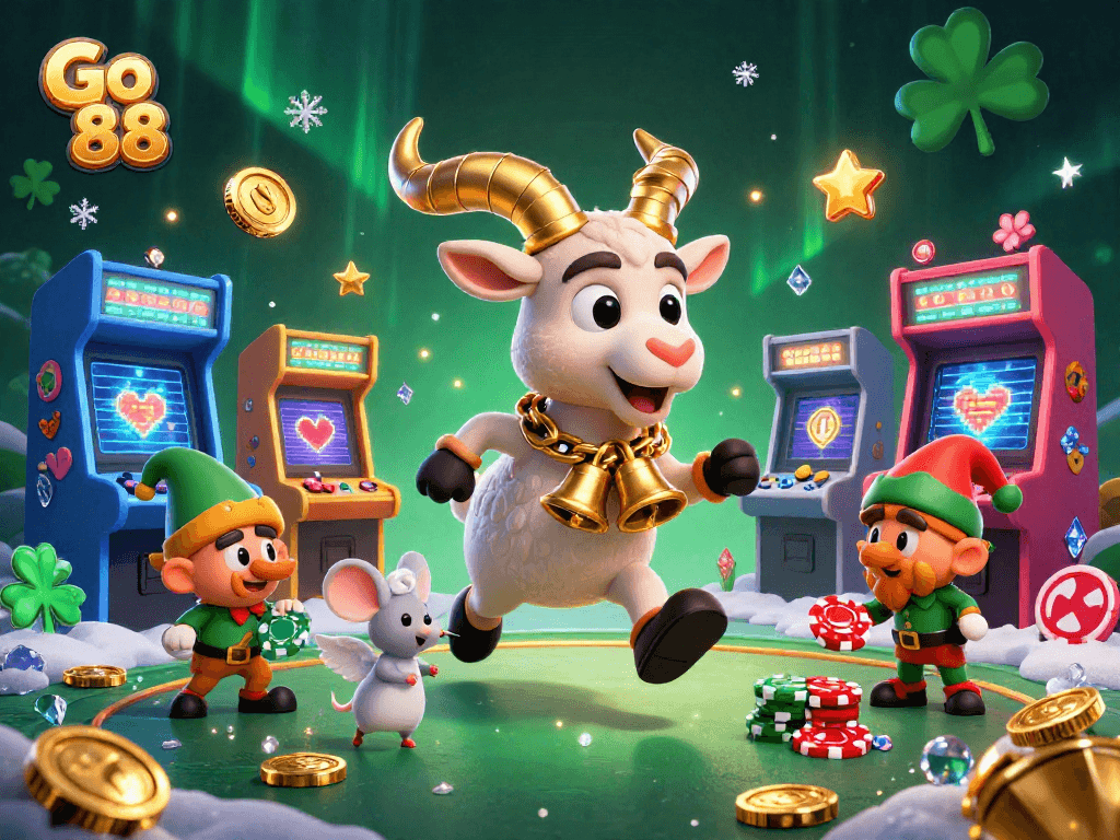 Experience the thrills of Go 88 as Krampus, angels, and gremlins create chaos in a festive casino.