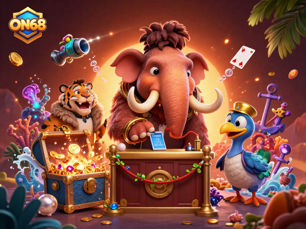 ON68 offers a vibrant gaming experience with unique characters and immersive casino elements.