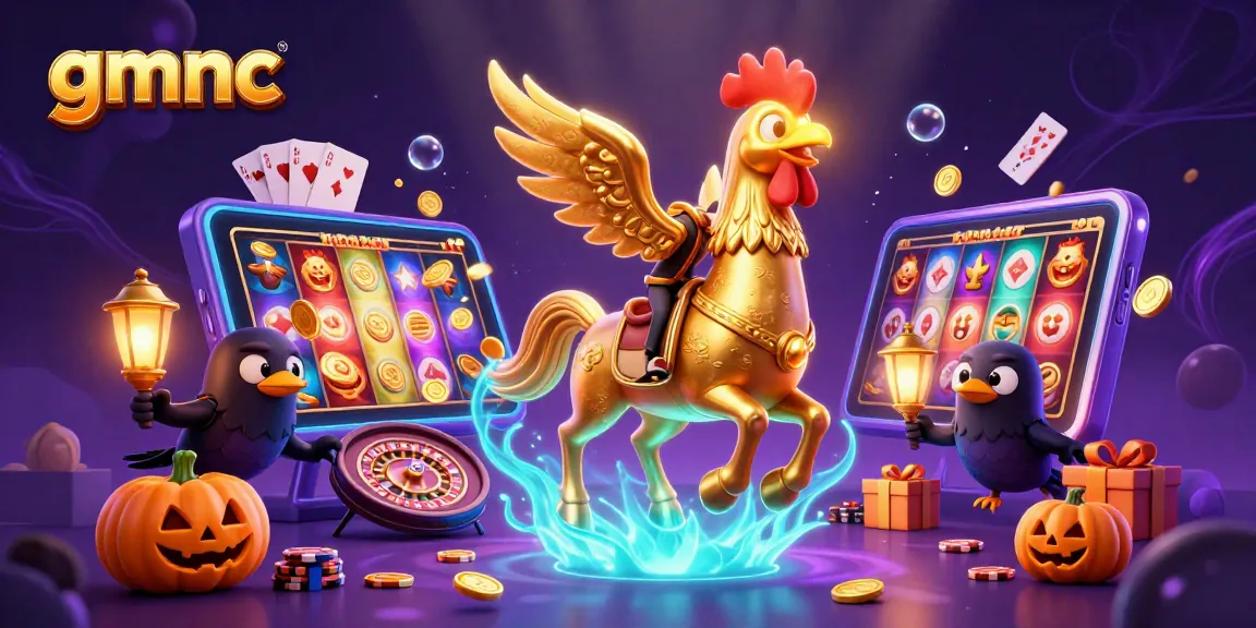 Experience the magic of gmnc with a golden rooster and treasure-filled casino adventure
