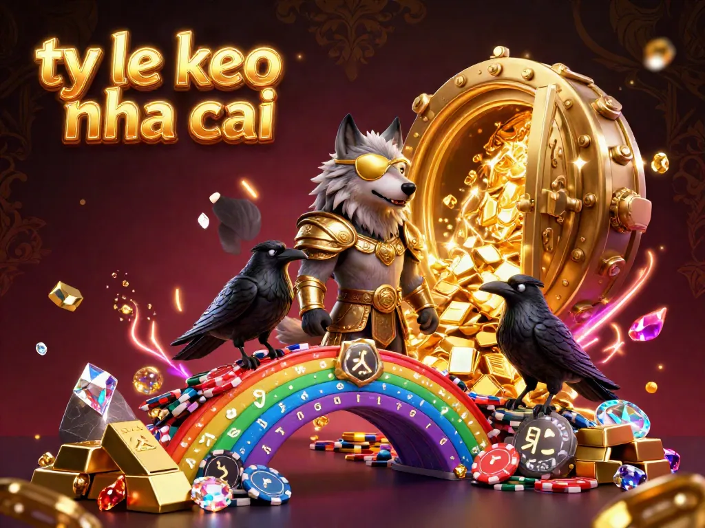 Engage with ty le keo nha cai by exploring a vibrant 3D scene of Odin with casino chips and treasures.
