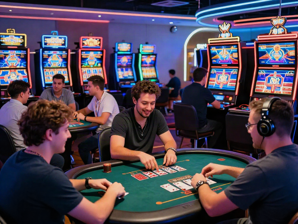 Players enjoying exciting gaming experience at Hitclub online casino in vibrant digital setting.