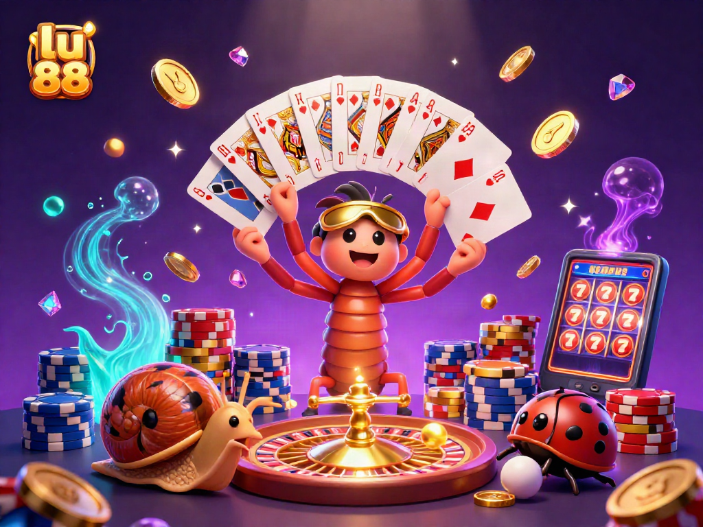 Experience thrilling gameplay at lu 88 with a vibrant casino scene featuring animated characters and dynamic betting elements.