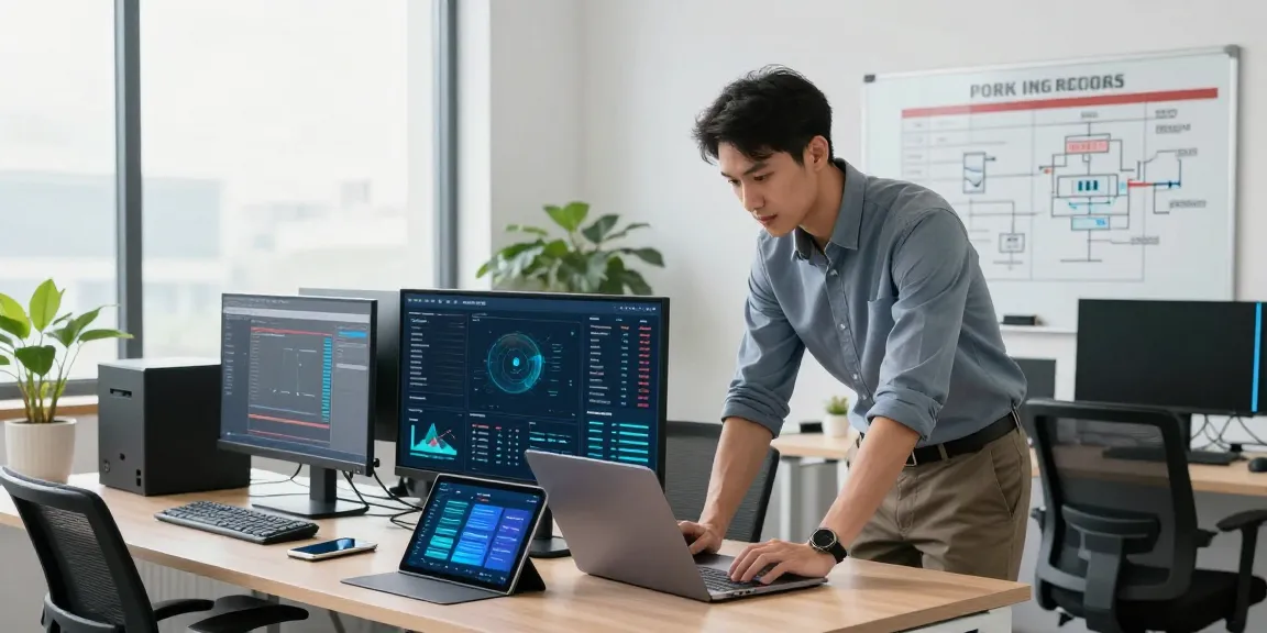 What is the best IT support company in London? Professional IT technician troubleshooting in a modern office