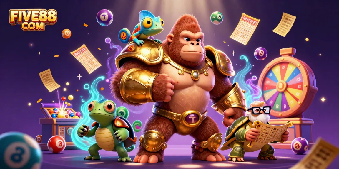 Engage in excitement with FIVE88 COM, as the gorilla king leads the vibrant casino adventure!