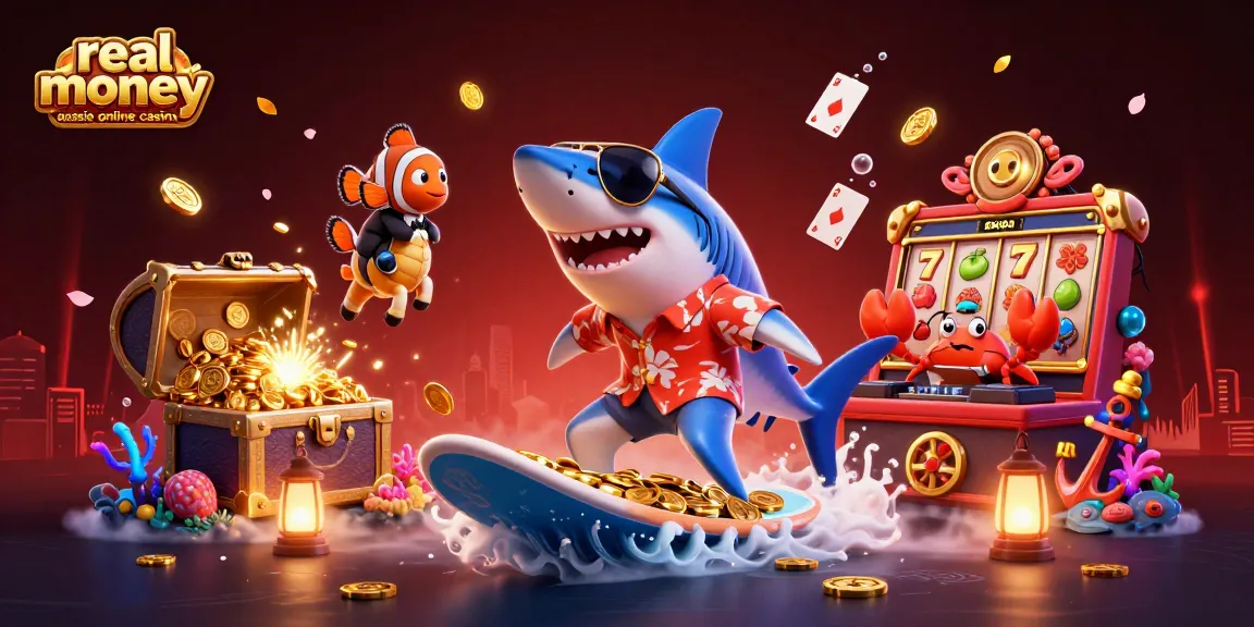 Experience the excitement at a real money aussie online casino with vibrant characters and gold coins.