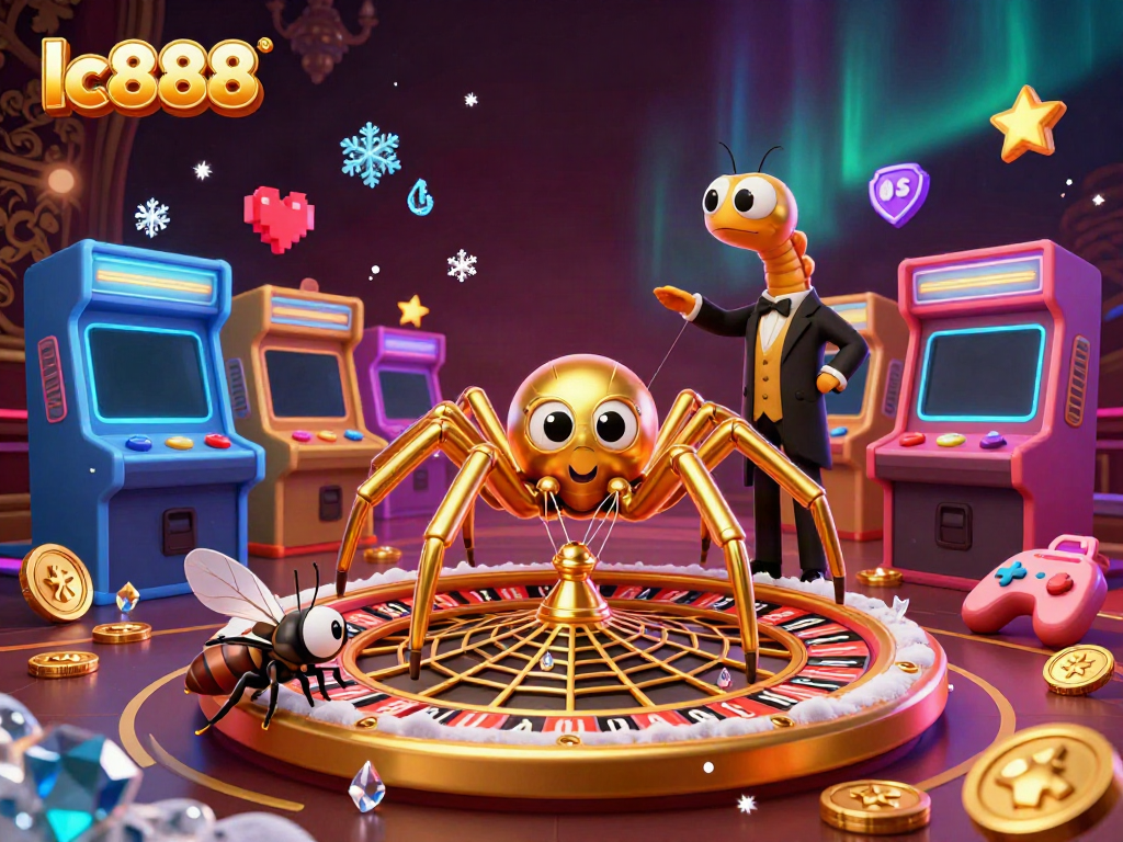 Engage with lc888's thrilling roulette scene featuring vibrant characters and casino elements.
