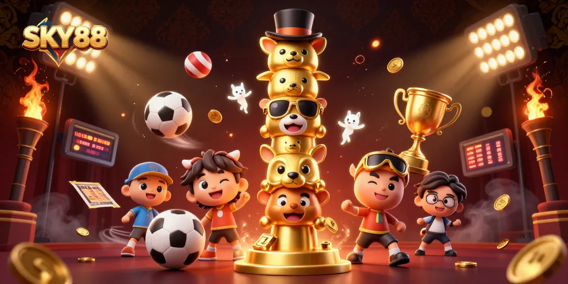 Players enjoy thrilling games with SKY88, featuring vibrant casino elements and dynamic sports elements.
