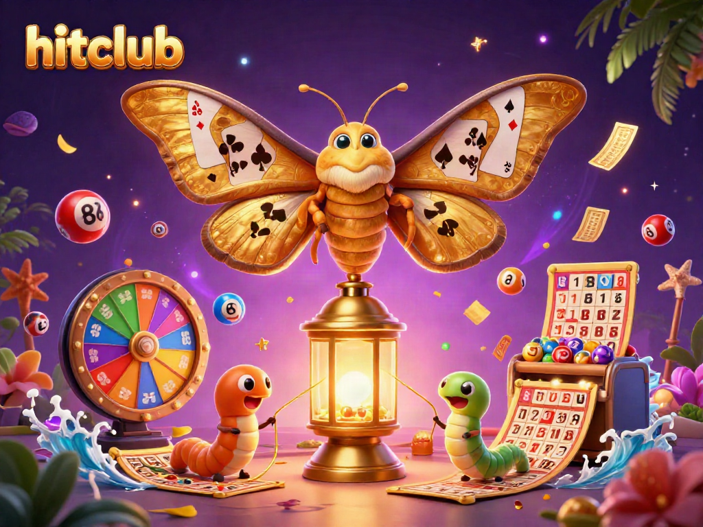 Experience excitement at Hitclub with an engaging illustration of dynamic casino elements.