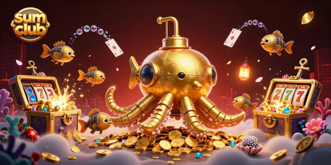 Engage with sum club's thrilling gaming adventure amidst an animated sea of treasures and excitement.