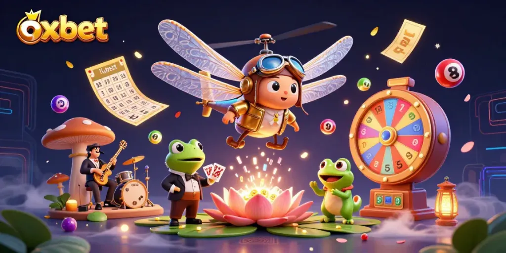 Experience exciting gameplay with Oxbet's vibrant fantasy casino scene illustrated in 3D detail.
