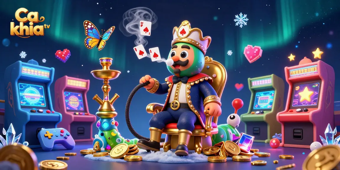Experience immersive gambling excitement with Ca khia tv's vibrant poker-themed illustration.