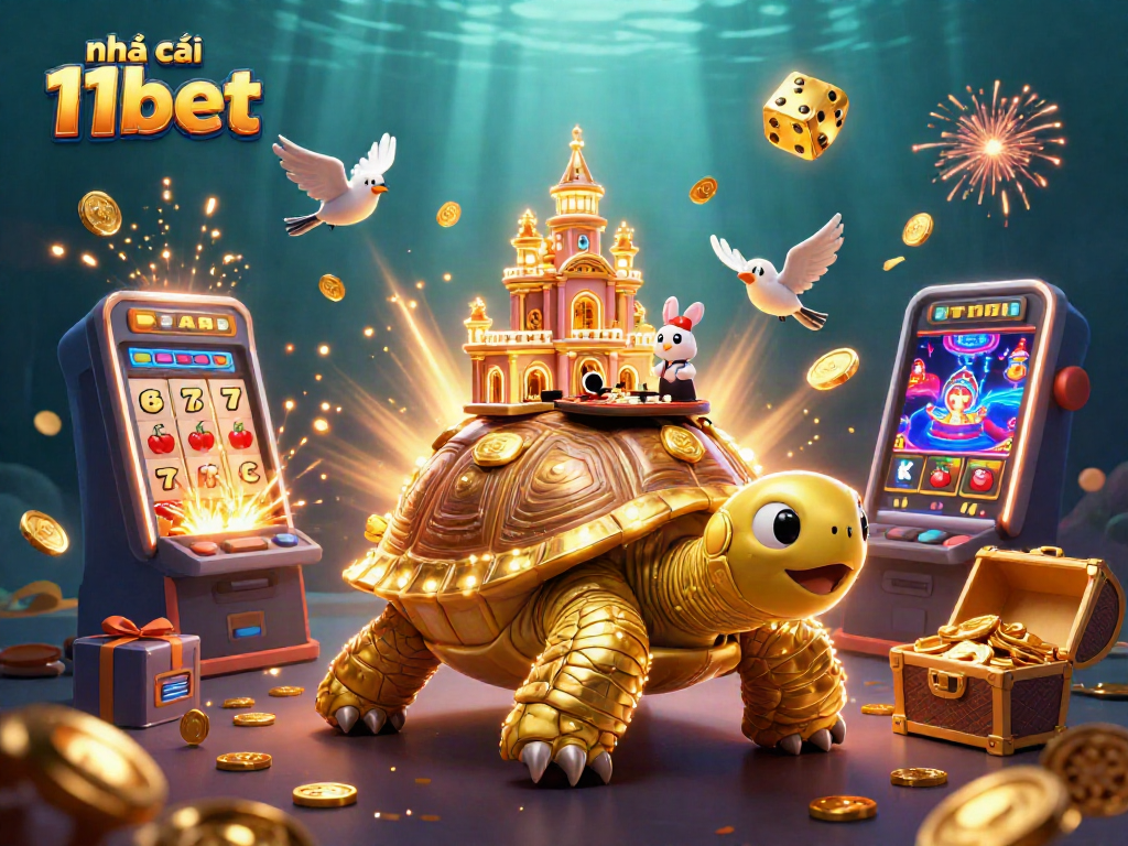 Win big with nhà cái 11bet in an exciting casino world featuring golden tortoise and jackpot