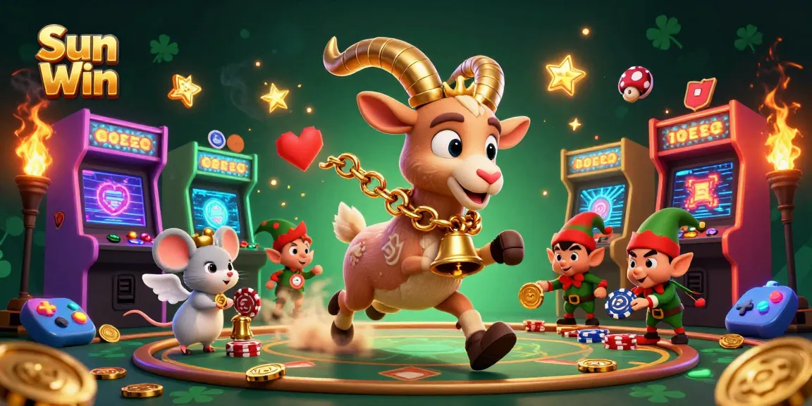Engage in non-stop fun with Sun Win as the Krampus goat hosts a vibrant, chaotic casino scene!