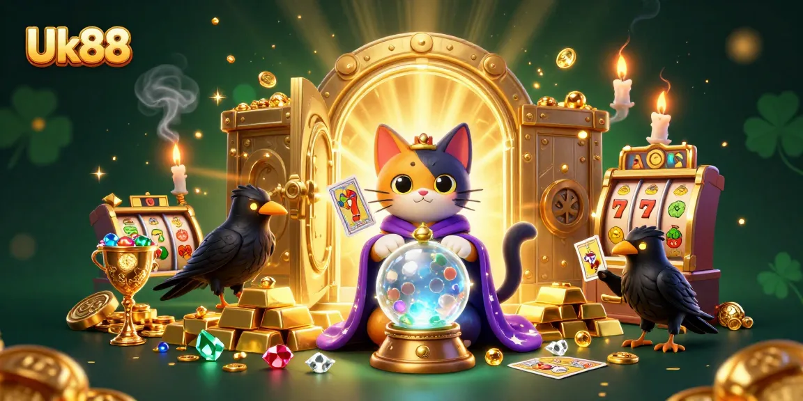 Engage with the vibrant Uk88 casino world featuring mystic characters and vibrant slot elements.