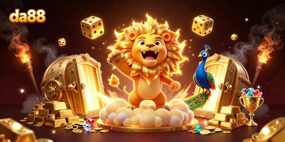 Experience the thrill at DA88 with our vibrant, dynamic casino environment featuring golden treasures.
