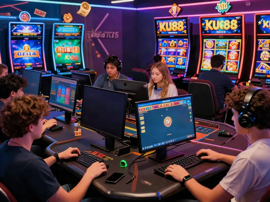Players enjoying gaming experiences on https://ku88vt.com/ with interactive sports betting and casino content.