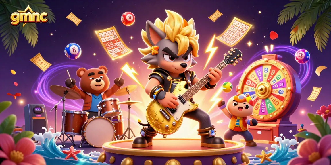 Experience thrilling gaming adventures with gmnc as a rock star wolf shines on stage!