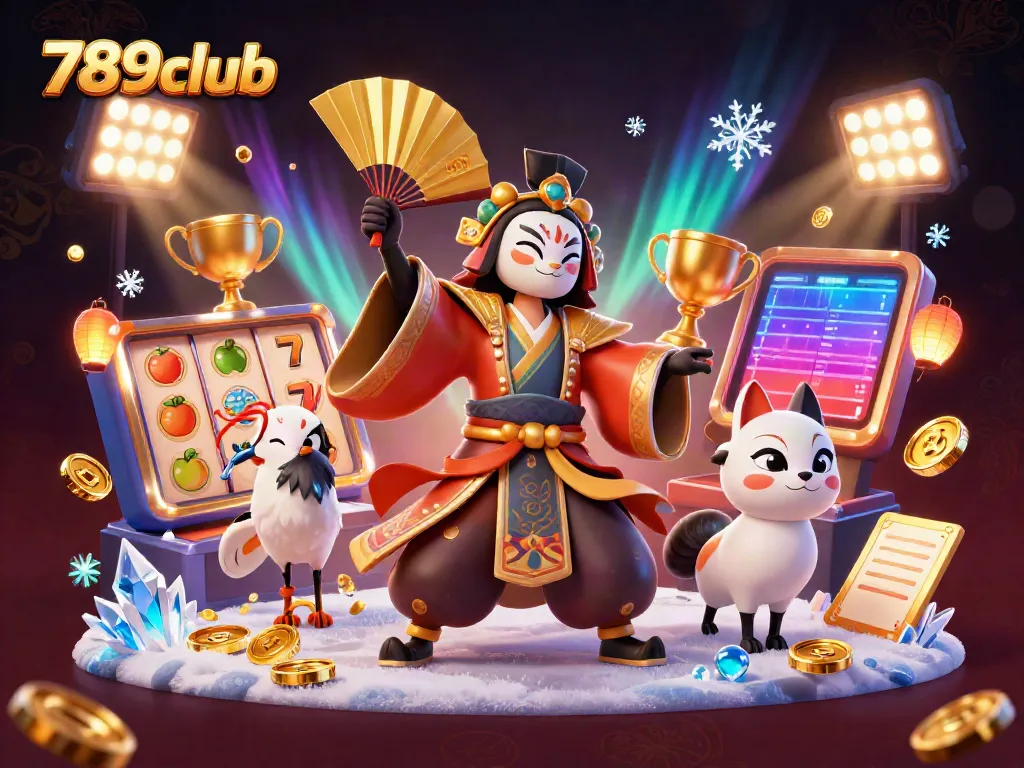 Engage in thrilling gaming at 789club, featuring vibrant 3D characters and abundant slot elements.