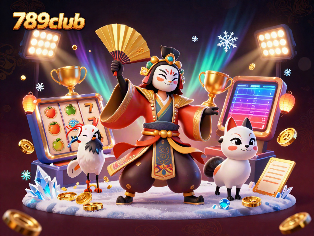 Engage in thrilling gaming at 789club, featuring vibrant 3D characters and abundant slot elements.