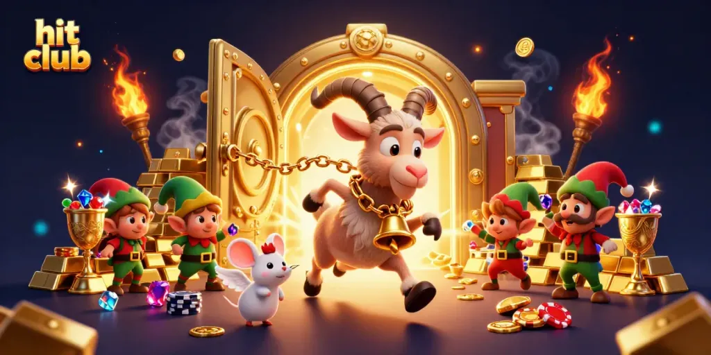 Experience hit club excitement with a dynamic casino filled with treasures and playful characters.