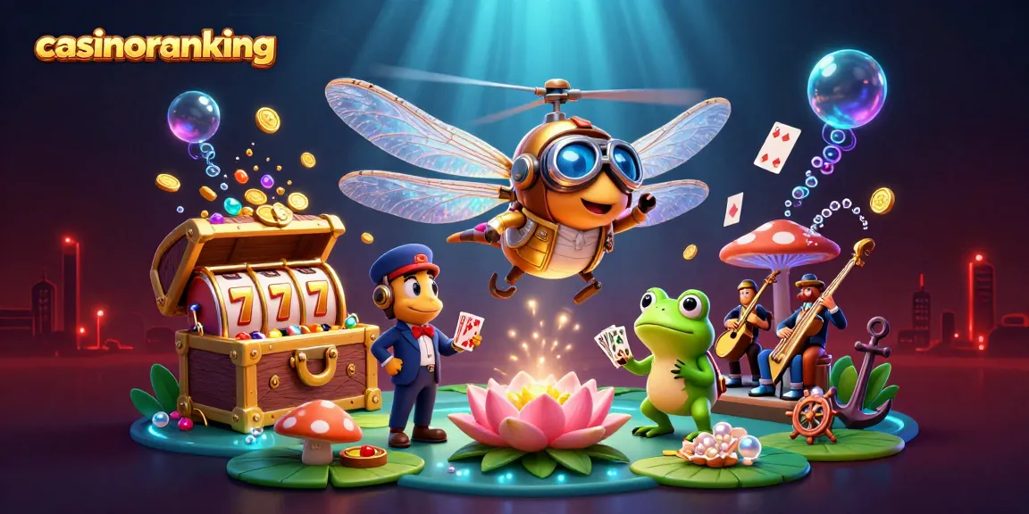 Experience thrilling action with casinoranking, featuring a lively casino scene with unique characters and elements.