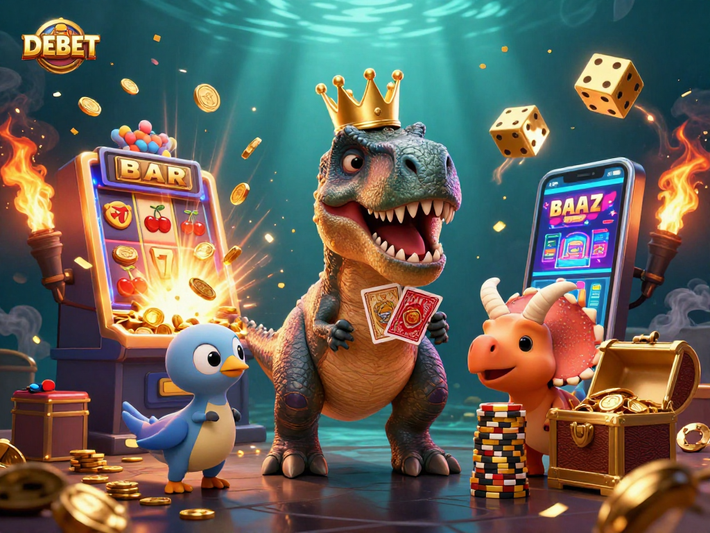 Experience the thrilling adventure of DEBET with exciting characters and vibrant casino elements