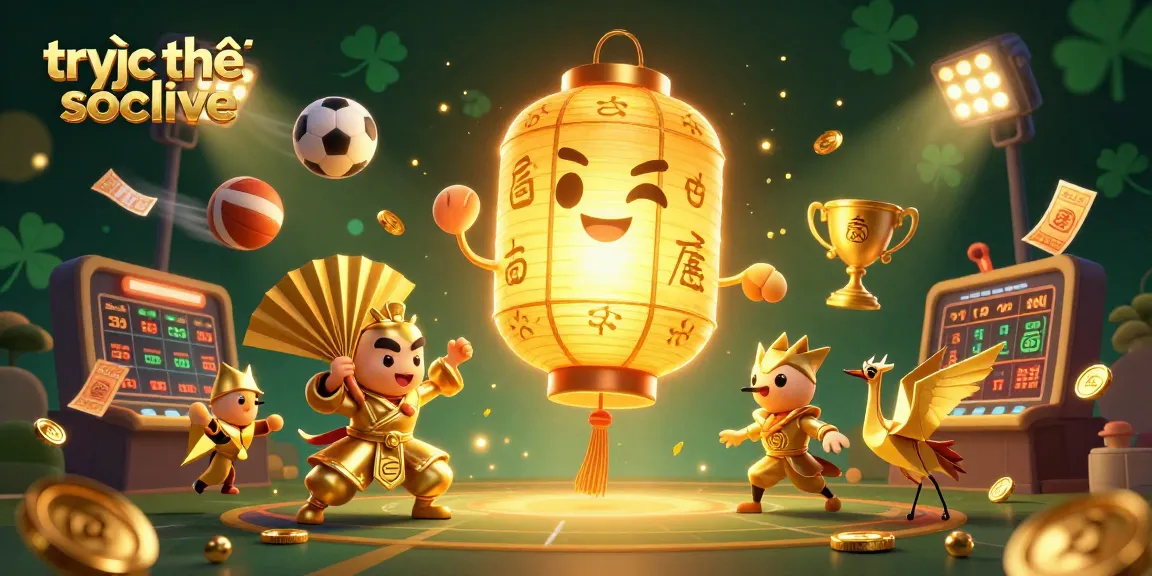 Experience the excitement of trực tiếp socolive with 3D cartoon characters and vibrant sports elements.