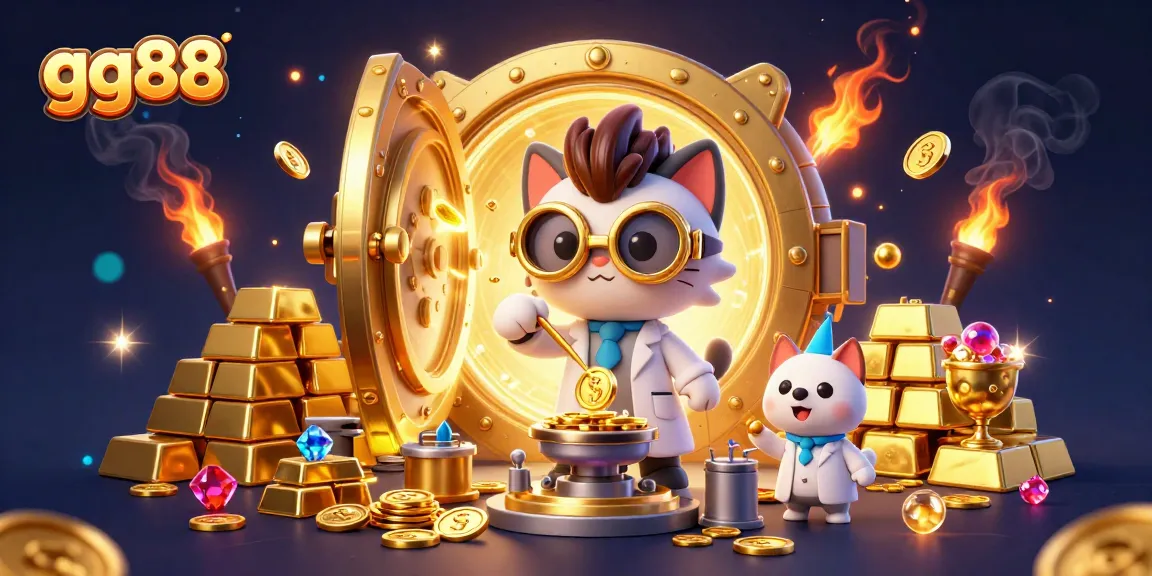 Experience exciting betting at gg88 with a vibrant 3D illustration of a casino scene.